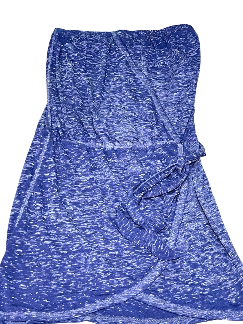 New Becca Small Petite blue burnout soft wrap  tube top dress